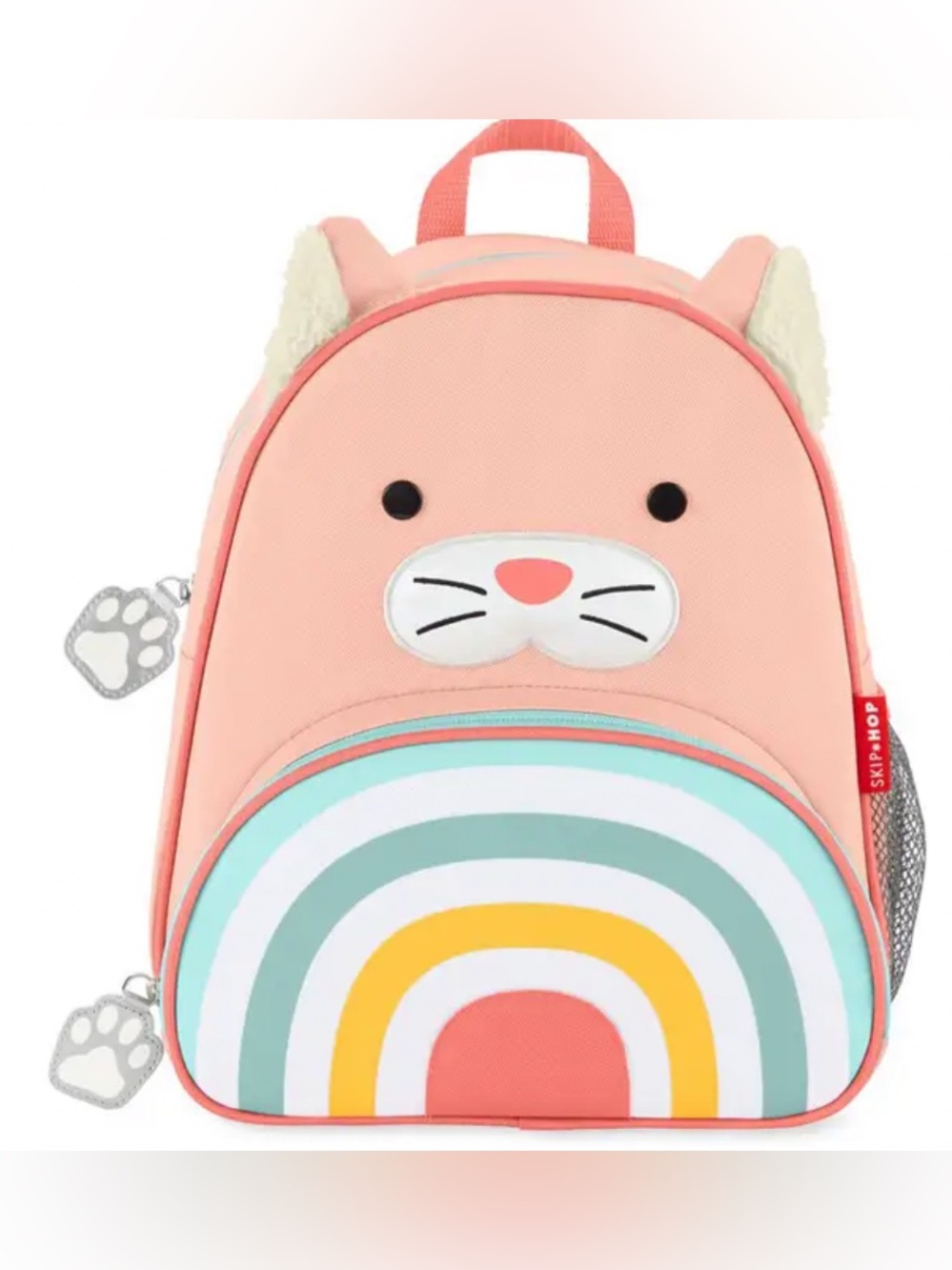 Skip Hop Pink Cat Backpack with Rainbow Accent